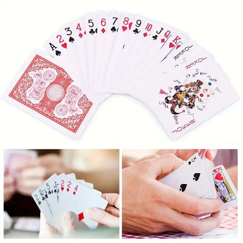 LotFancy Premium Playing Cards - 12pcs,  Durable Plastic-Coated Poker Decks in Blue & Red, Perfect for Family Games and Christmas Fun
