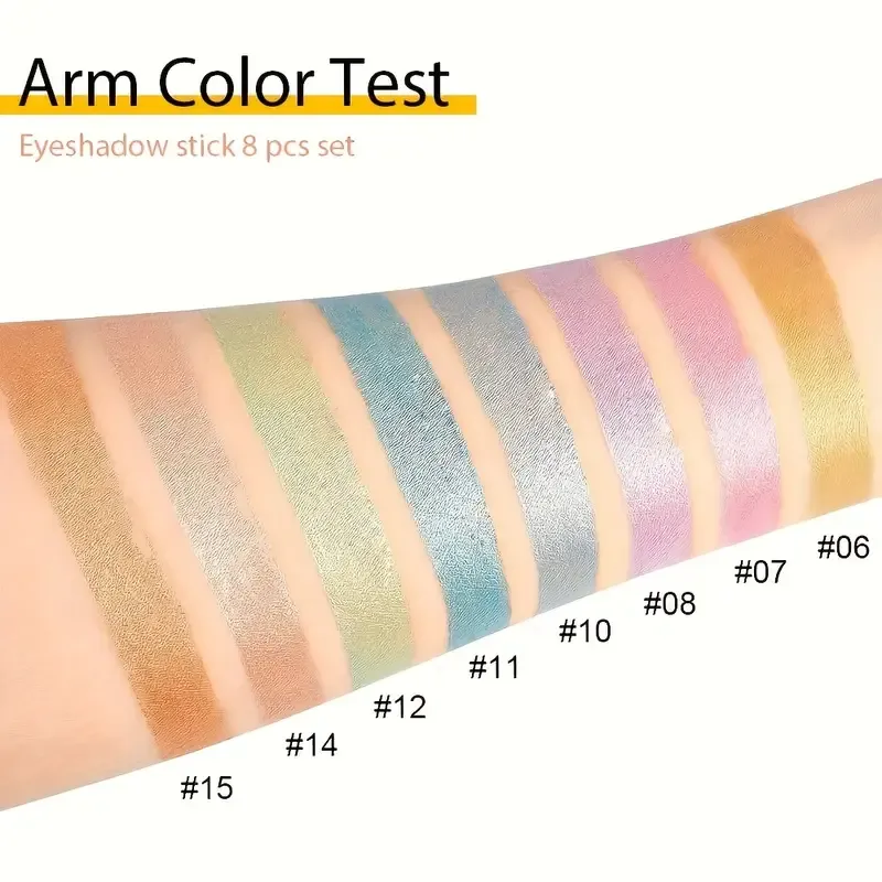 Colored Pearl Eyeshadow Stick 16pcs Colored Pearl Eyeshadow Pencil Eyeliner Highlighter Stick - Gel Pencil for Halloween Christmas