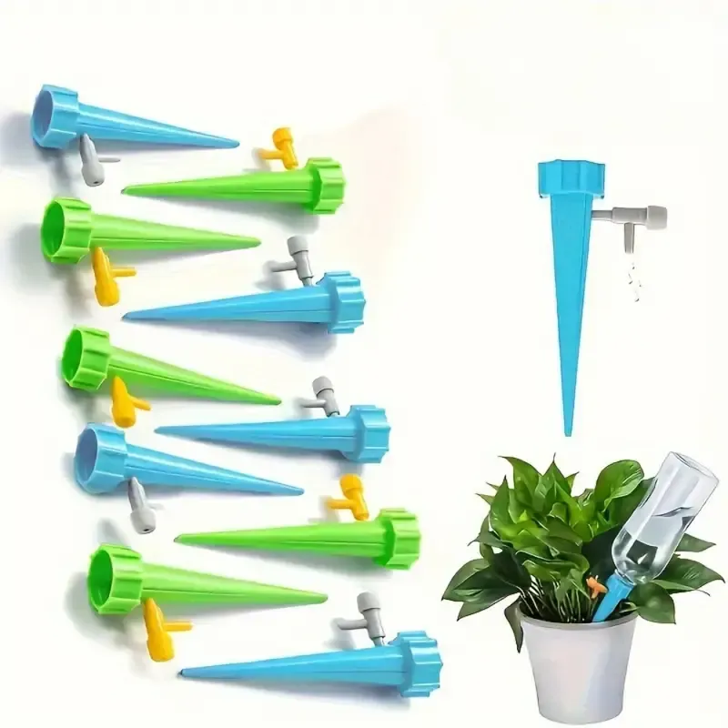 12pcs Adjustable Plant Watering Drippers System - Self-Watering Drip Irrigation Spikes