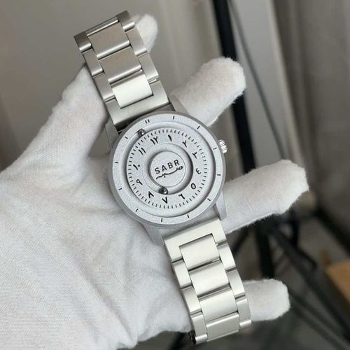 SABR Tech-Inspired Arabic Numerals Magnetic Bead Hands with Markers Customizable Mirrorless Black Tech Men's Watch