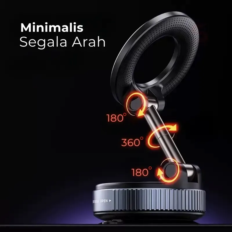 Phone Holder Vacuum Suction Bracket Magnetic High Adsorption Dudukan Stand Handphone Tempel Dinding Mej