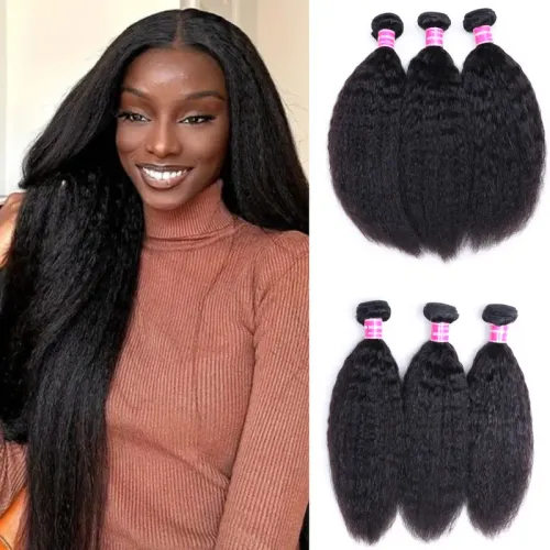 UNice Body Wave Human Hair Bundles Brazilian Virgin Hair Weave Extensions Sew in Bundles Straight Water Wave backtoschool Kinky Straight back