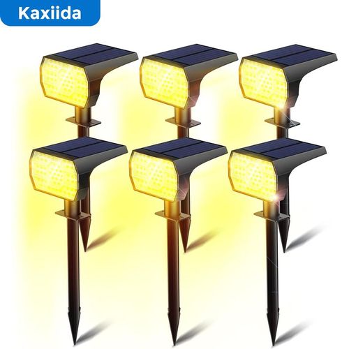 Kaxiida Solar Lights Outdoor Waterproof IP68, 56 LED 3 Lighting Modes Solar Powered Spot Light for Garden