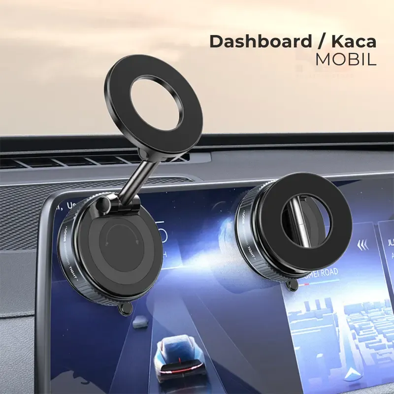 Phone Holder Vacuum Suction Bracket Magnetic High Adsorption Dudukan Stand Handphone Tempel Dinding Mej