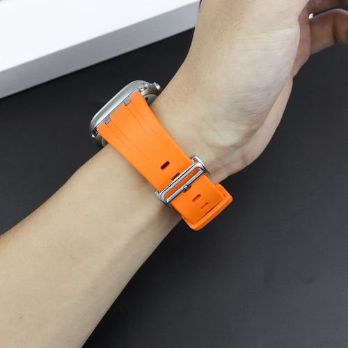 NEW AP Thick Silicone Band With Titanium Adapter For Apple Watch