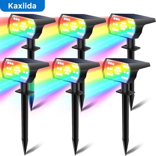 Kaxiida Solar Lights Outdoor Waterproof IP68, 56 LED 3 Lighting Modes Solar Powered Spot Light for Garden