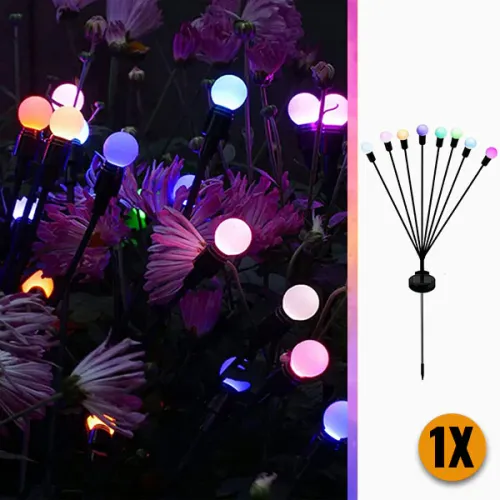 Solar Firefly Lights Outdoor Waterproof LED Garden Lawn Lights Atmospheric Decorative Ground Plug Lights