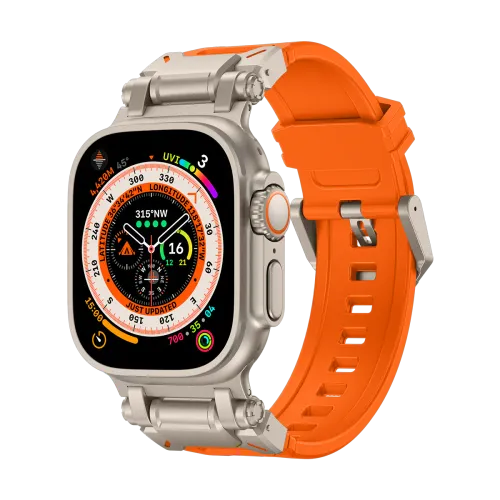 All-New Titanium Case with Silicone Strap