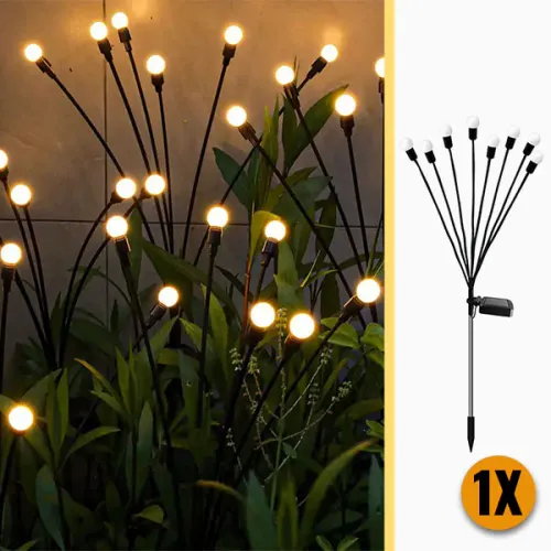Solar Firefly Lights Outdoor Waterproof LED Garden Lawn Lights Atmospheric Decorative Ground Plug Lights