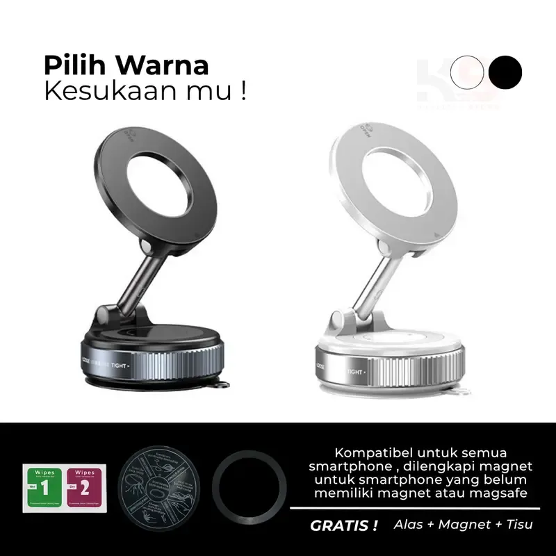 Phone Holder Vacuum Suction Bracket Magnetic High Adsorption Dudukan Stand Handphone Tempel Dinding Mej