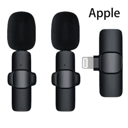 LENTIVEN Wireless Mikrofon dengan Clip on Wireless microphone Mikrofon