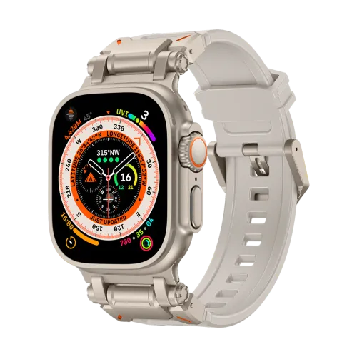 All-New Titanium Case with Silicone Strap