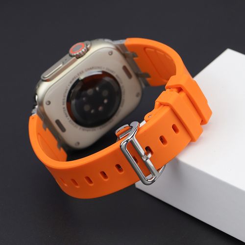 NEW AP Thick Silicone Band With Titanium Adapter For Apple Watch