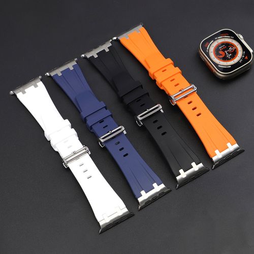 NEW AP Thick Silicone Band With Titanium Adapter For Apple Watch