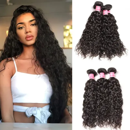 UNice Body Wave Human Hair Bundles Brazilian Virgin Hair Weave Extensions Sew in Bundles Straight Water Wave backtoschool Kinky Straight back