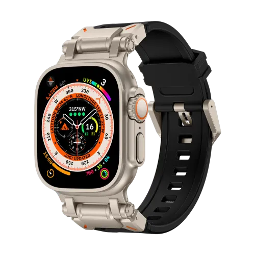 All-New Titanium Case with Silicone Strap