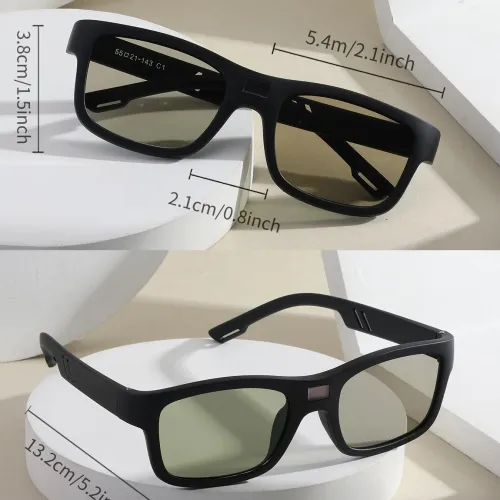 Smart light-sensitive color-changing polarized sunglasses