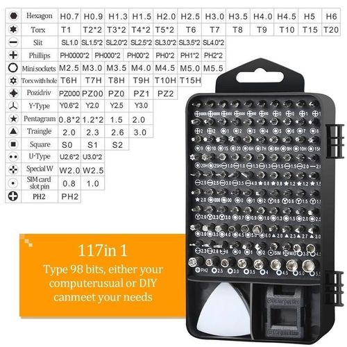 115-in-1 Multi-Function Screwdriver Set Mobile Phone, Laptop, and Home Appliance Repair Tool