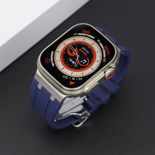 NEW AP Thick Silicone Band With Titanium Adapter For Apple Watch