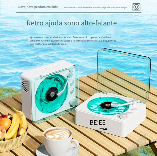Relógio sem fio bluetooth som projeção senso de atmosfera presente