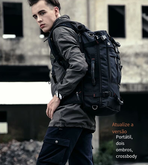 Mochila de ombro ao ar livre homens viagem esportes outline bag grande capacidade multi-função oxford pano impermeável prático trekking bag