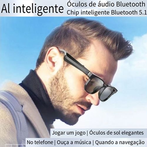Smart bluetooth óculos de sol ouvir música dirigir controle de voz andar ao ar livre escalada multi-cena---- entrega em luanda, pagamento na entrega