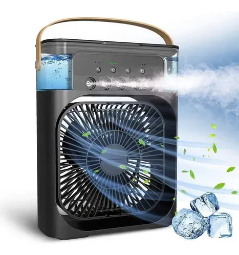 Mini Ar Condicionado Climatizador De Ar Frio Portátil Usb Cor Preto