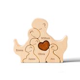 Wooden Dinosaur Family Name Puzzle