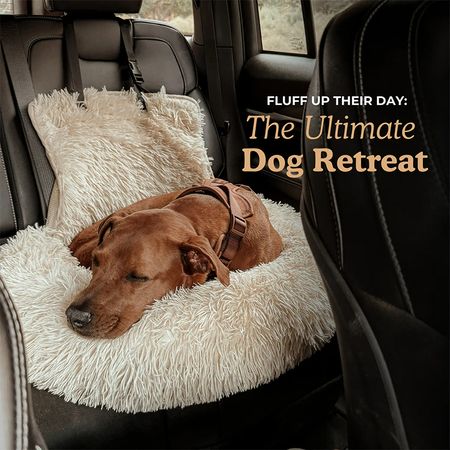 Cozy Fluffy Car Seat Dog Bed