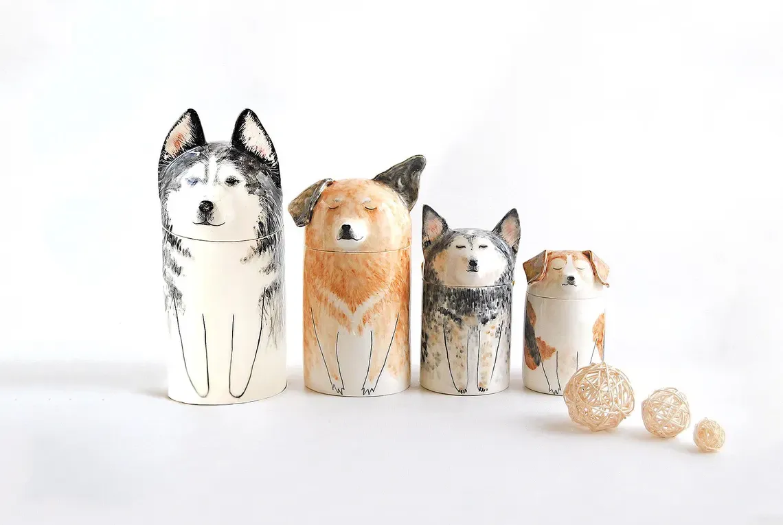 Personalised Ceramic Pet Urn for Ashes