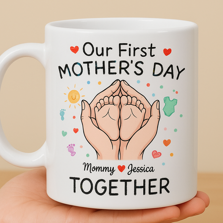 Custom Tiny Toes Mug: Perfect Gift for Moms & Baby Showers