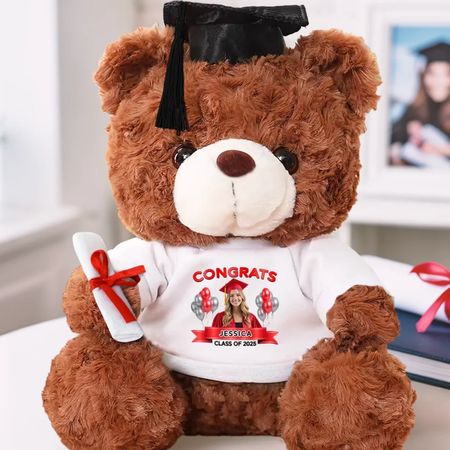 Custom Graduation Teddy Bear with Photo