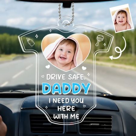 Drive Safe – We Need You Here | Custom Family Car Ornament for Dad