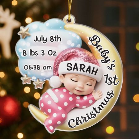 Celebrate Babys 1st Christmas 2025 with a Personalized Ornament – A Keepsake to Treasure Forever!