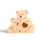 Wooden koala Family Name Puzzle