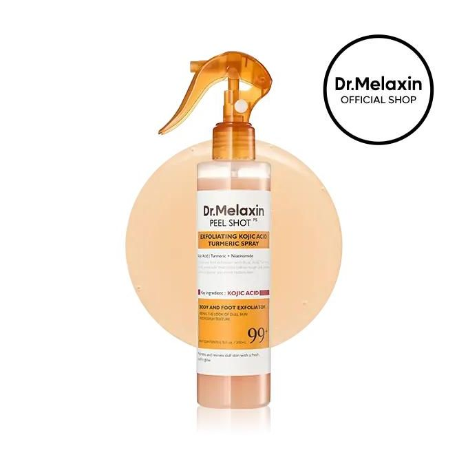 Peel Shot Keratin Care Kojic Acid Turmeric Spray 200ml Pore Clearing Exfoliating Formula Skin Repair Scrub