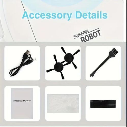 3-in-1 Robot Vacuum Cleaner And Mop Combo, USB Rechargeable, Strong Suction, 60-minute Runtime, Slim And Low-noise Design