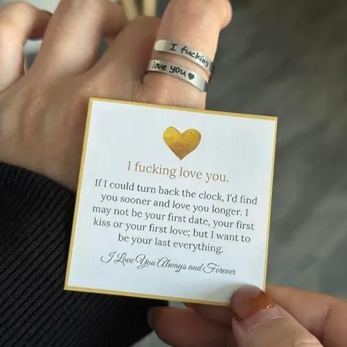 I Fvcking Love You Adjustable Ring – A Bold Daily Reminder