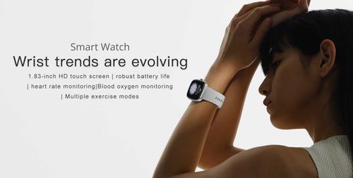 Smartwatch - Black - Fitness Tracker with Heart Rate, BT Call, Sleep Monitor