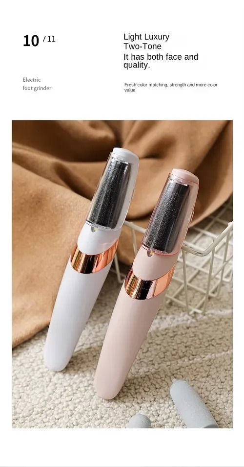 Electric Foot File - White - Compact Design for Smooth Skin
