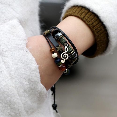 Multi-element men's bracelet