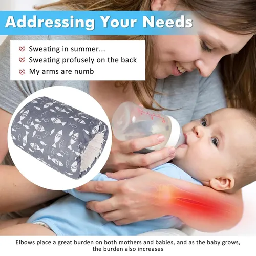 Baby Feeding Arm Pillow,Soft Cotton Bottle Nursing Arm Pillows for Newborn,Portable and Washable