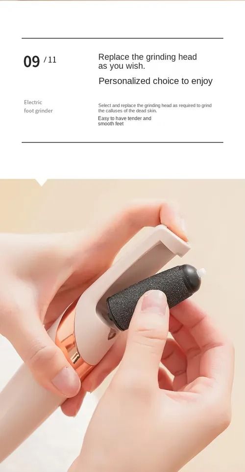 Electric Foot File - White - Compact Design for Smooth Skin