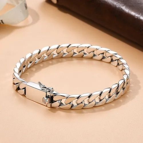 Personalized Silver Cuban Bracelet - Stylish Jewelry