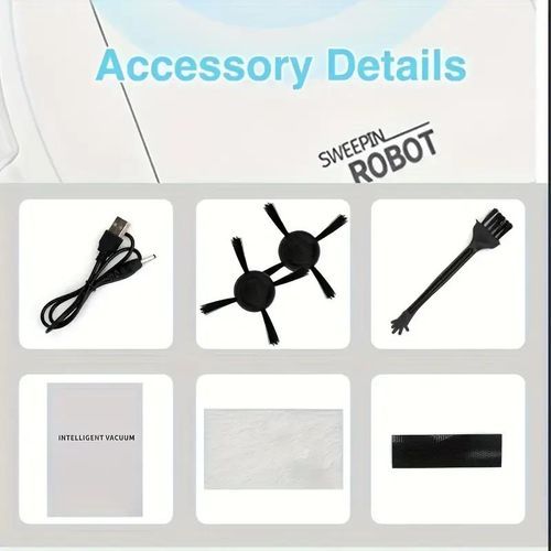 3-in-1 Robot Vacuum Cleaner And Mop Combo, USB Rechargeable, Strong Suction, 60-minute Runtime, Slim And Low-noise Design