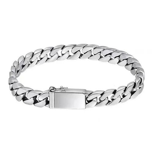 Personalized Silver Cuban Bracelet - Stylish Jewelry