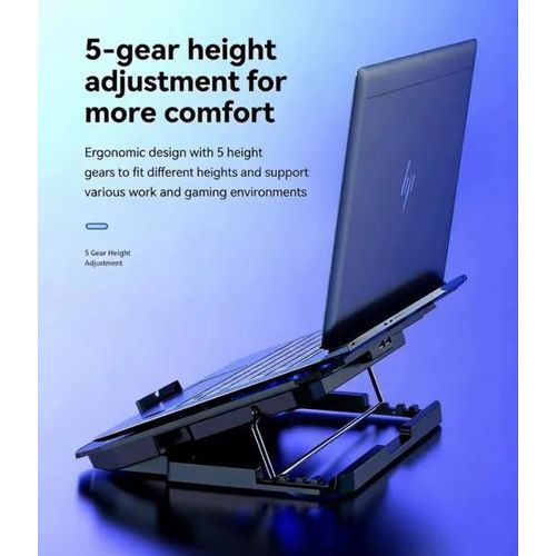 Cooler Ice Master N106 Laptop Cooler Dual Fan Metal Mesh Cooling Stand for Gaming Laptop