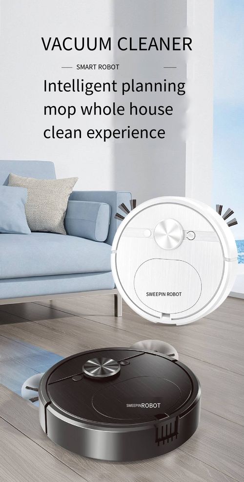 Robotic Vacuum Cleaner - 3-in-1 Floor Cleaning Machine - White