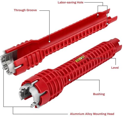 8-in-1 Sink Wrench & Faucet Installer — Multifunctional Repair Tool for Toilets, Sinks, Bathroom, Kitchen, and Plumbing