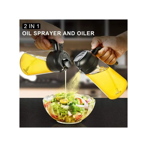 470ML White Oil Dispenser - 2-in-1 Spray & Pour